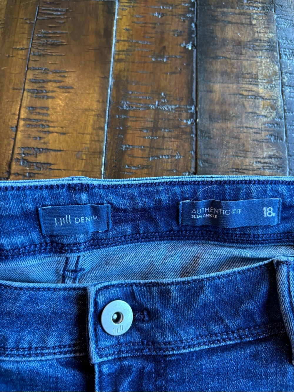 J. Jill Women's Dark Blue Straight-Leg Jeans - Picture 3 of 3